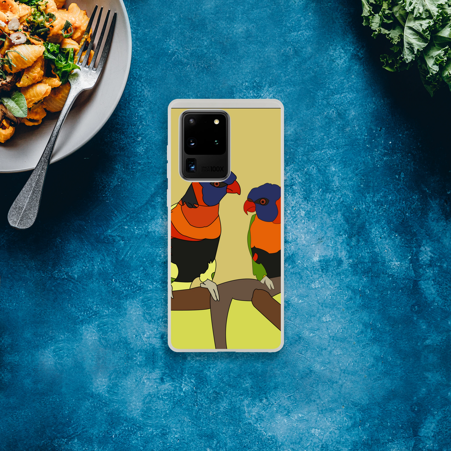 Lovebirds Phone Case — Colourful Illustrated Parrot Cover