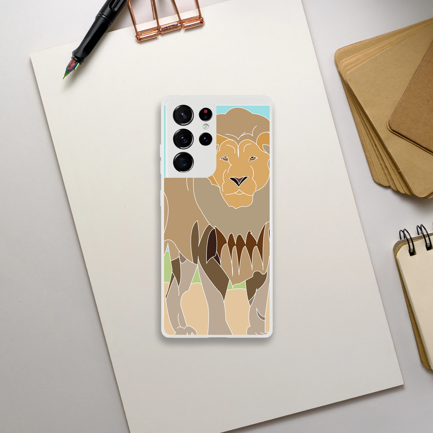 Lion Phone Case — Bold Illustrated Wildlife Cover