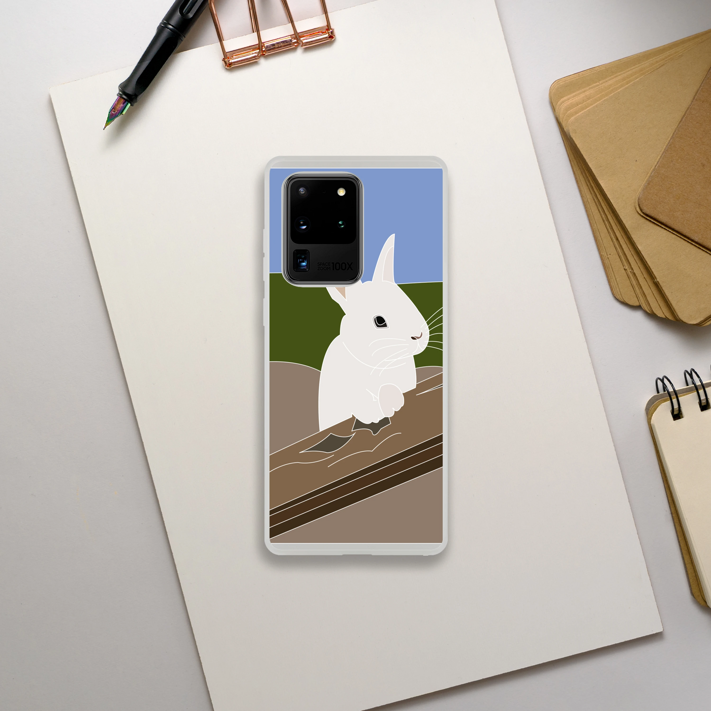 Rabbit Phone Case — Soft Illustrated Animal Cover