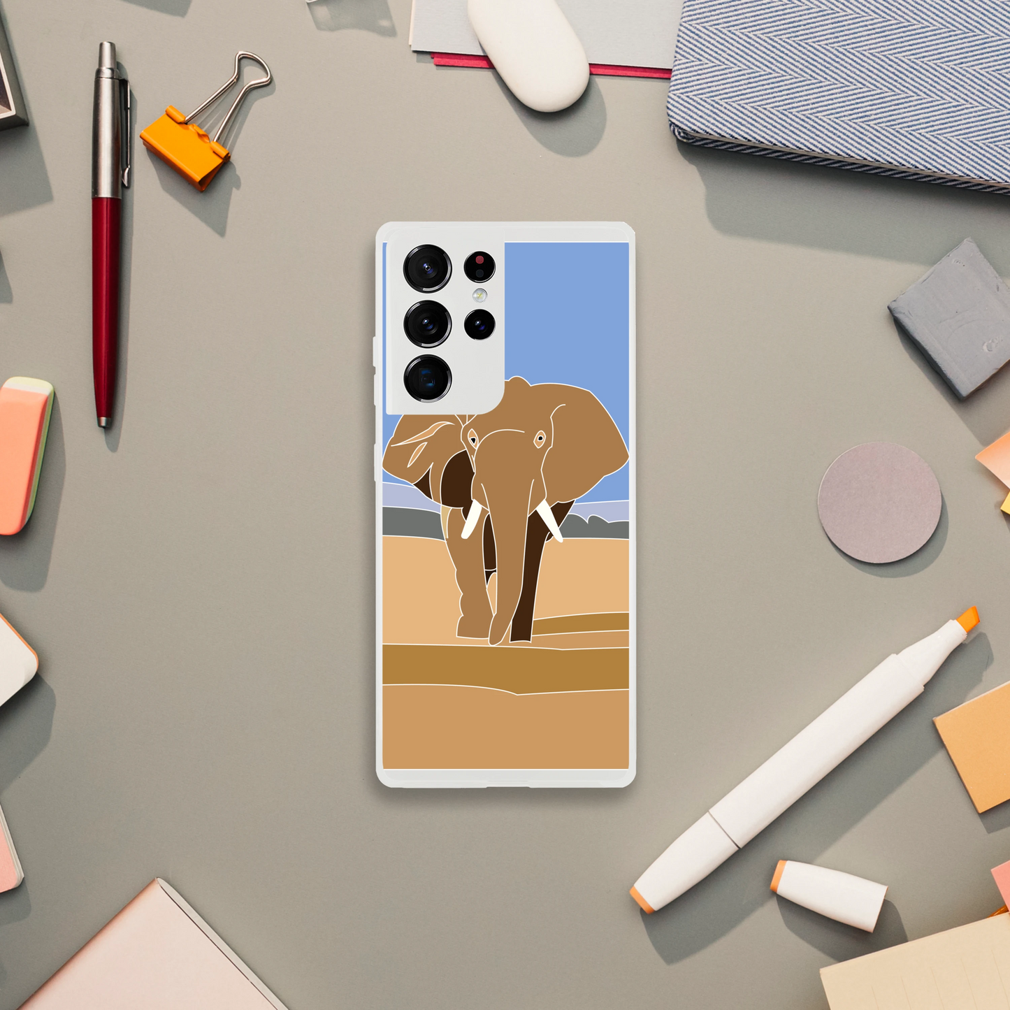 Elephant Phone Case — Majestic Illustrated Animal Cover