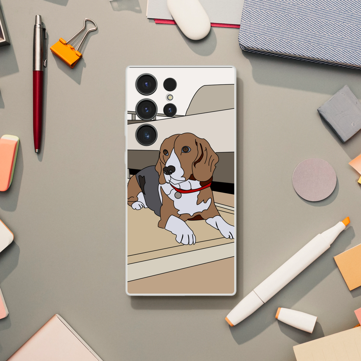 Beagle Phone Case — Cute Illustrated Dog Cover for Animal Lovers
