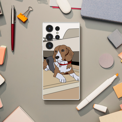 Beagle Phone Case — Cute Illustrated Dog Cover for Animal Lovers