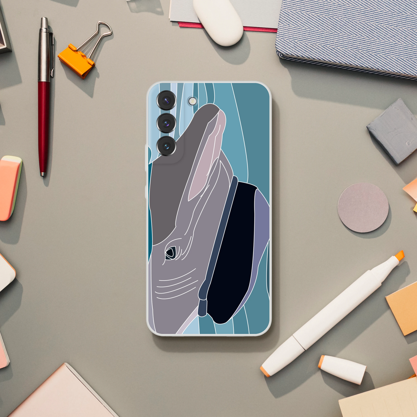 Dolphin Phone Case — Illustrated Ocean Animal Cover