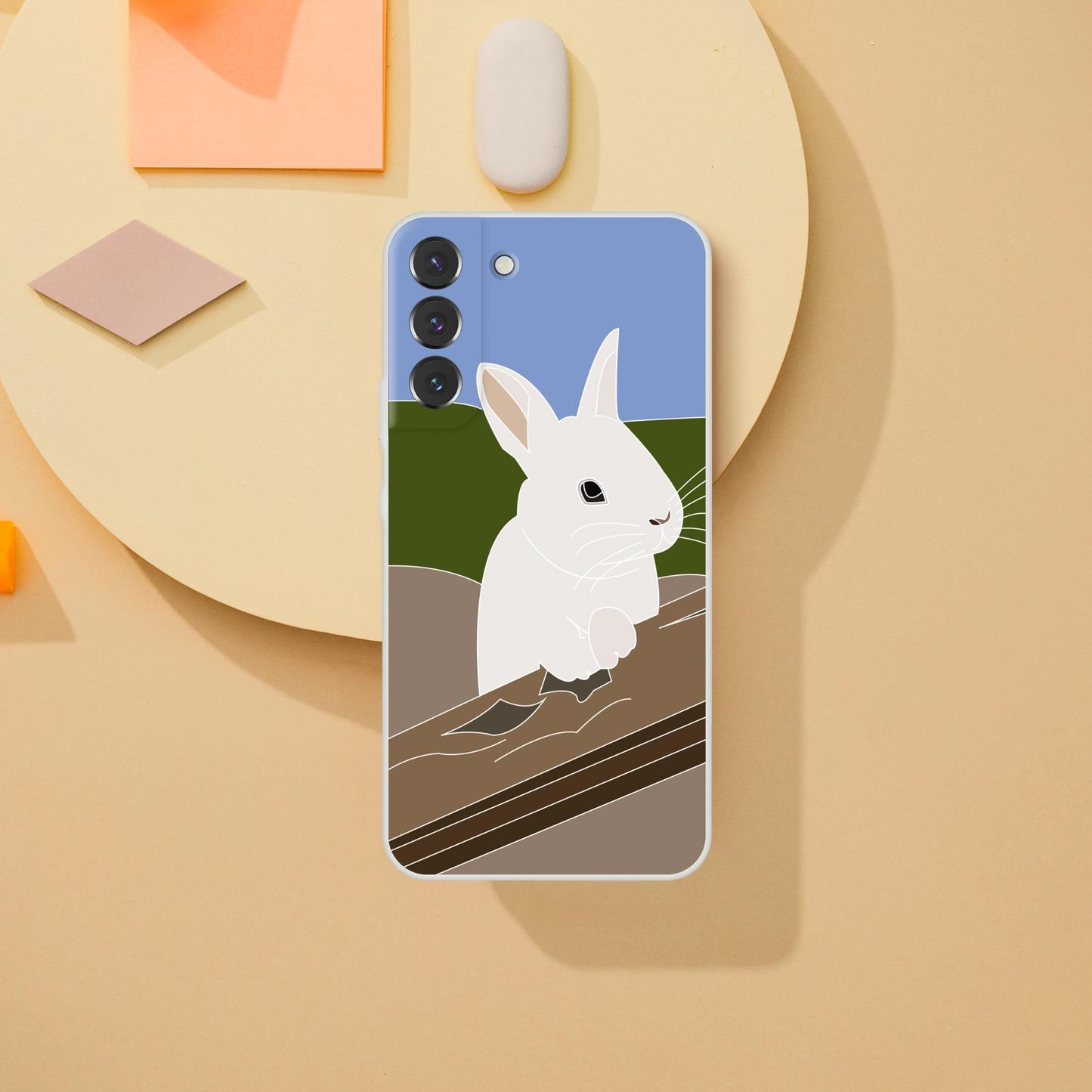 Rabbit Phone Case — Soft Illustrated Animal Cover