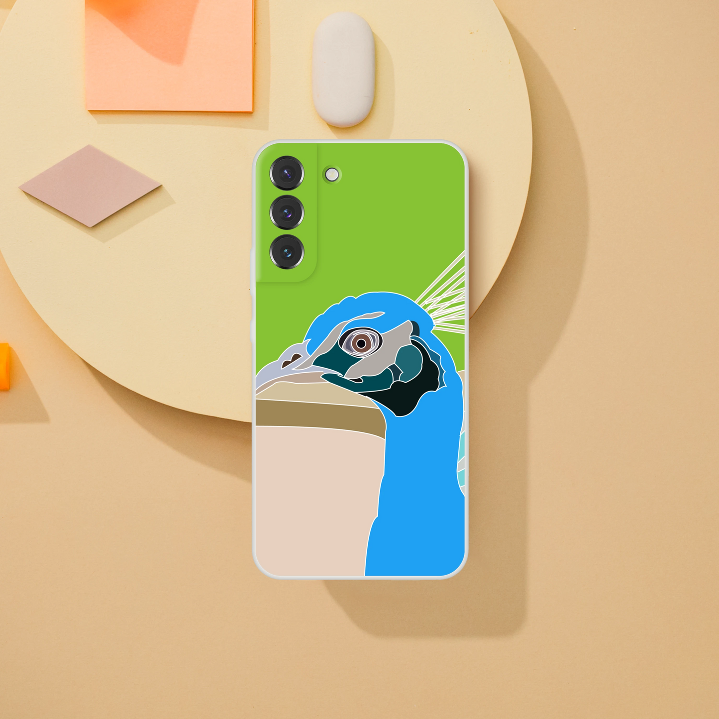 Peacock Phone Case — Vibrant Illustrated Bird Cover