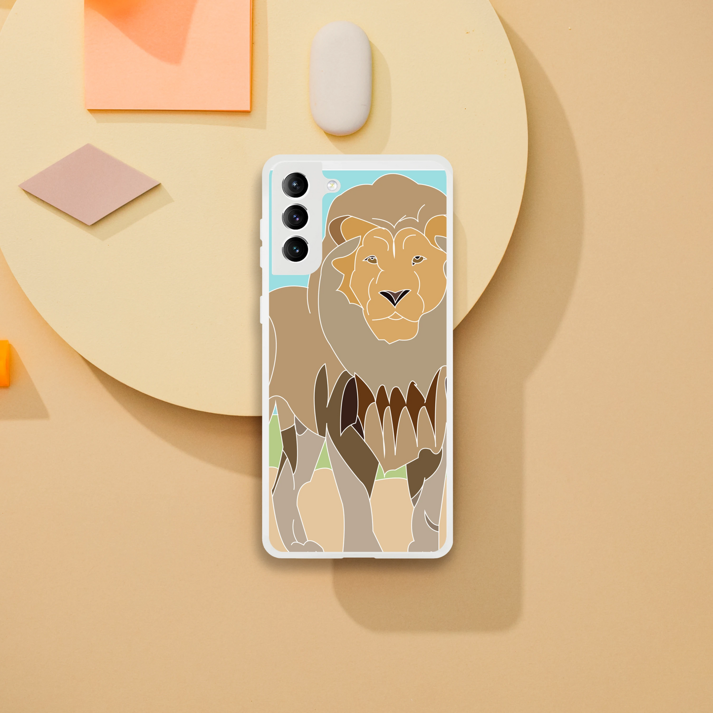 Lion Phone Case — Bold Illustrated Wildlife Cover