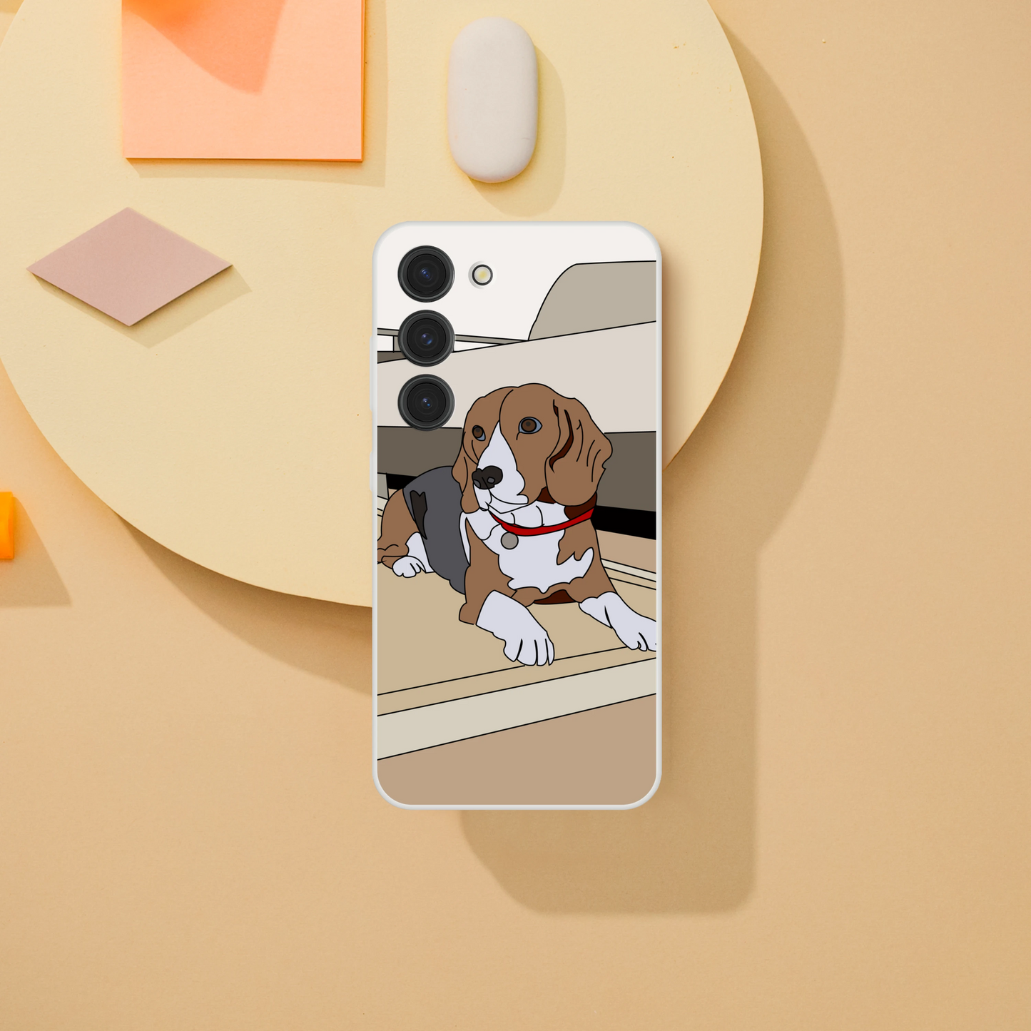 Beagle Phone Case — Cute Illustrated Dog Cover for Animal Lovers