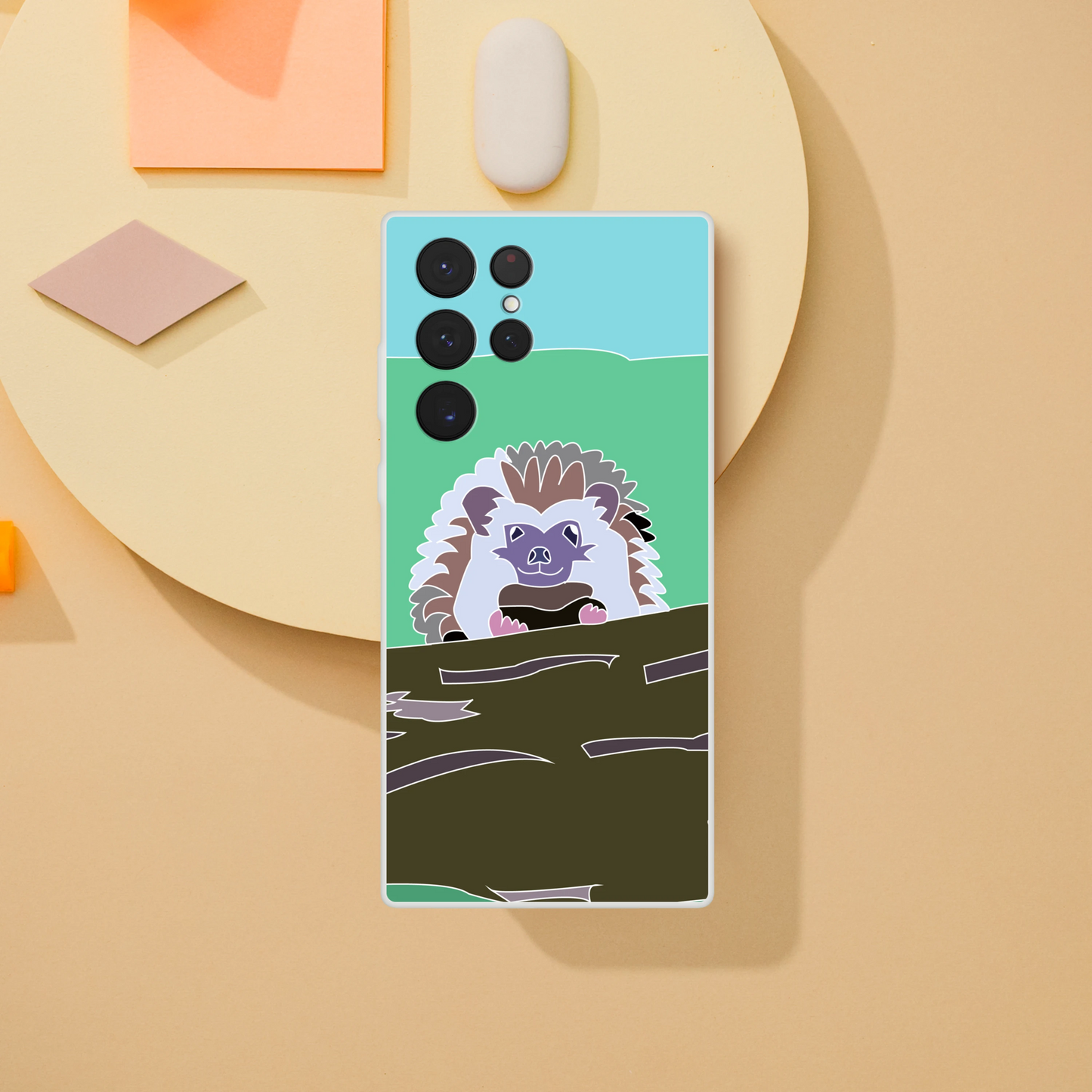 Hedgehog Phone Case — Cute Illustrated Animal Cover