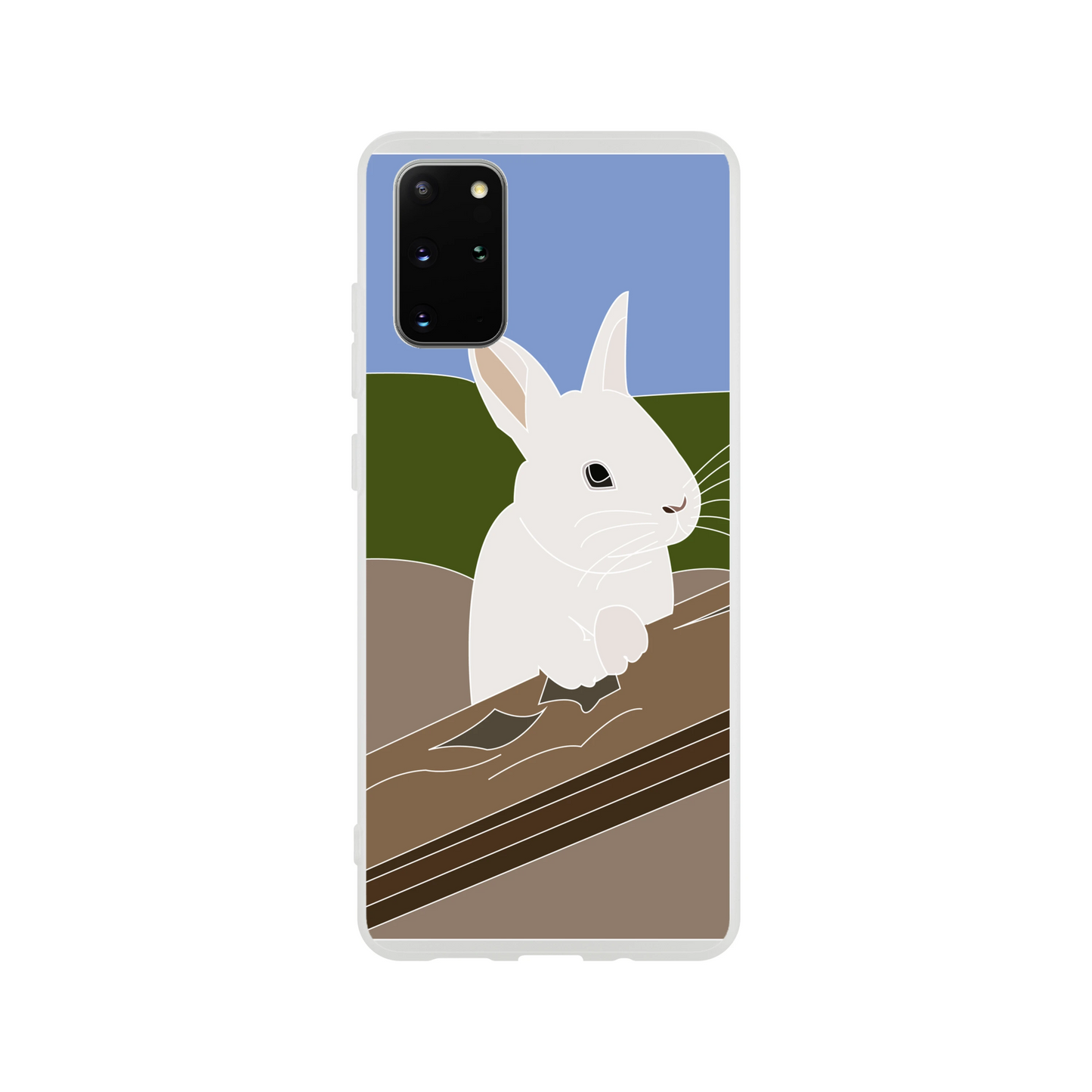 Rabbit Phone Case — Soft Illustrated Animal Cover