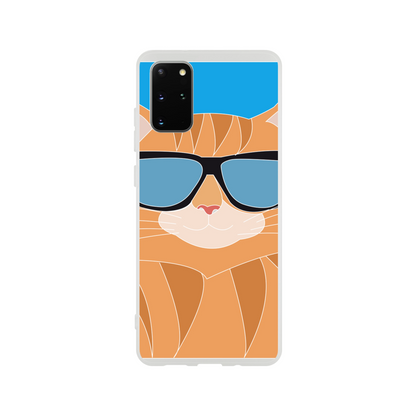 Cool Cat Phone Case — Funny Illustrated Sunglasses Cat Cover