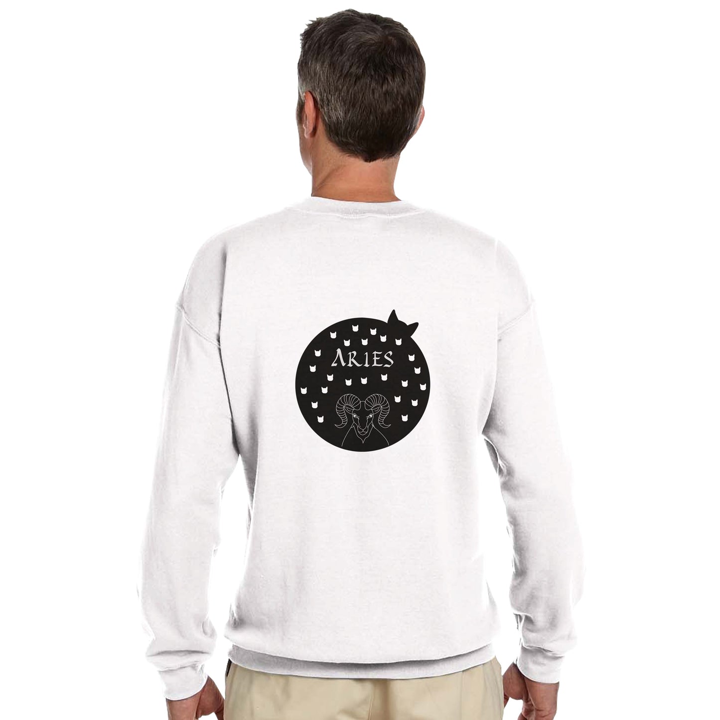 Aries StarDust Kitty Sweatshirt - Zodiac Cat Design