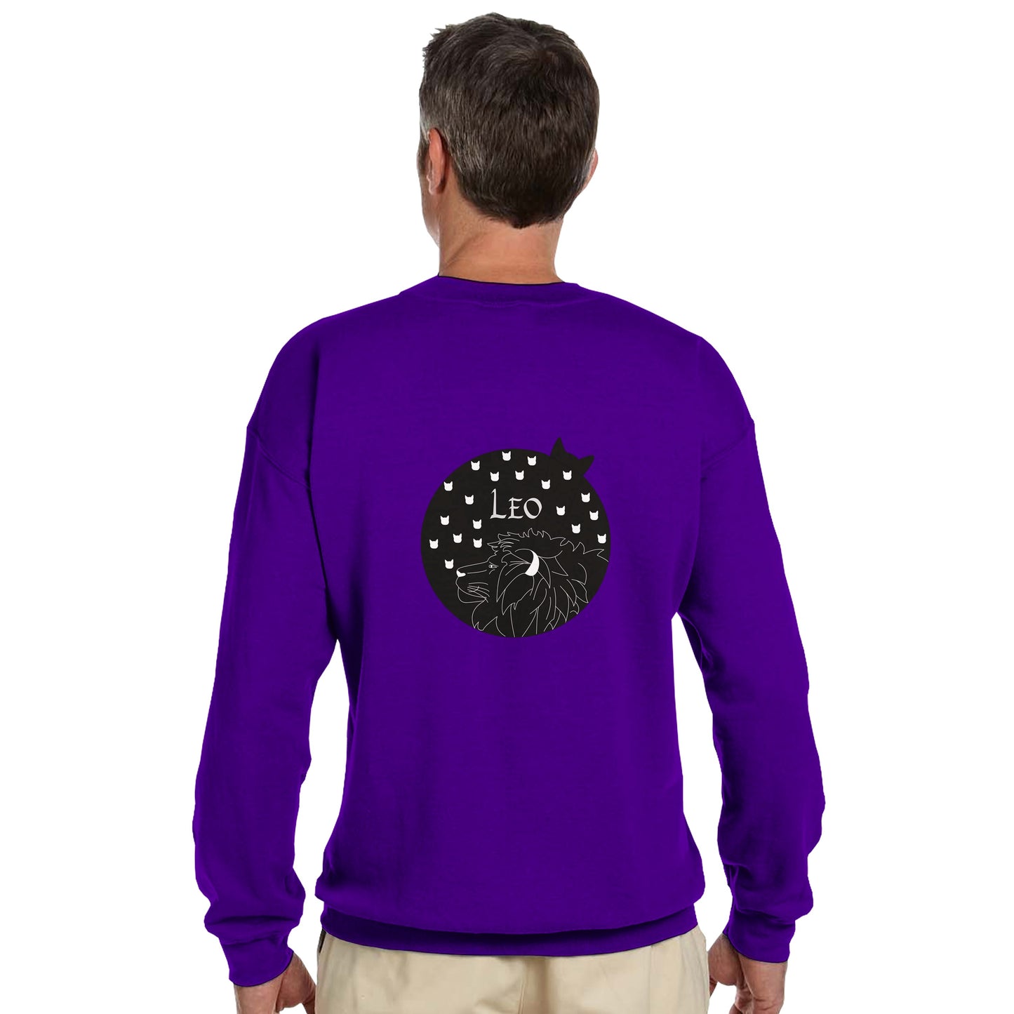 Leo StarDust Kitty Sweatshirt - Zodiac Cat Design