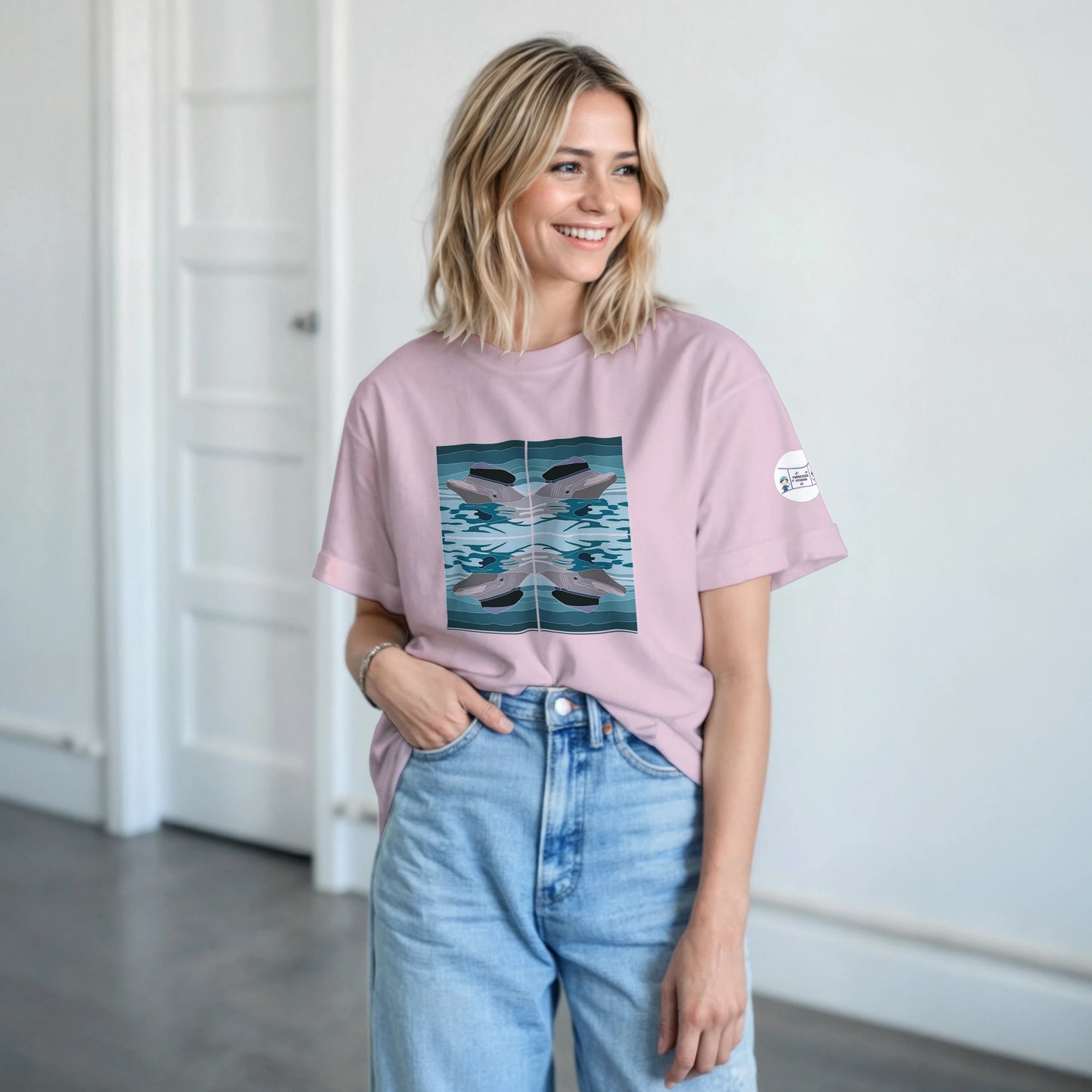 Wild & whimsy - Dolphin in a Beret Tee  - Popup Style