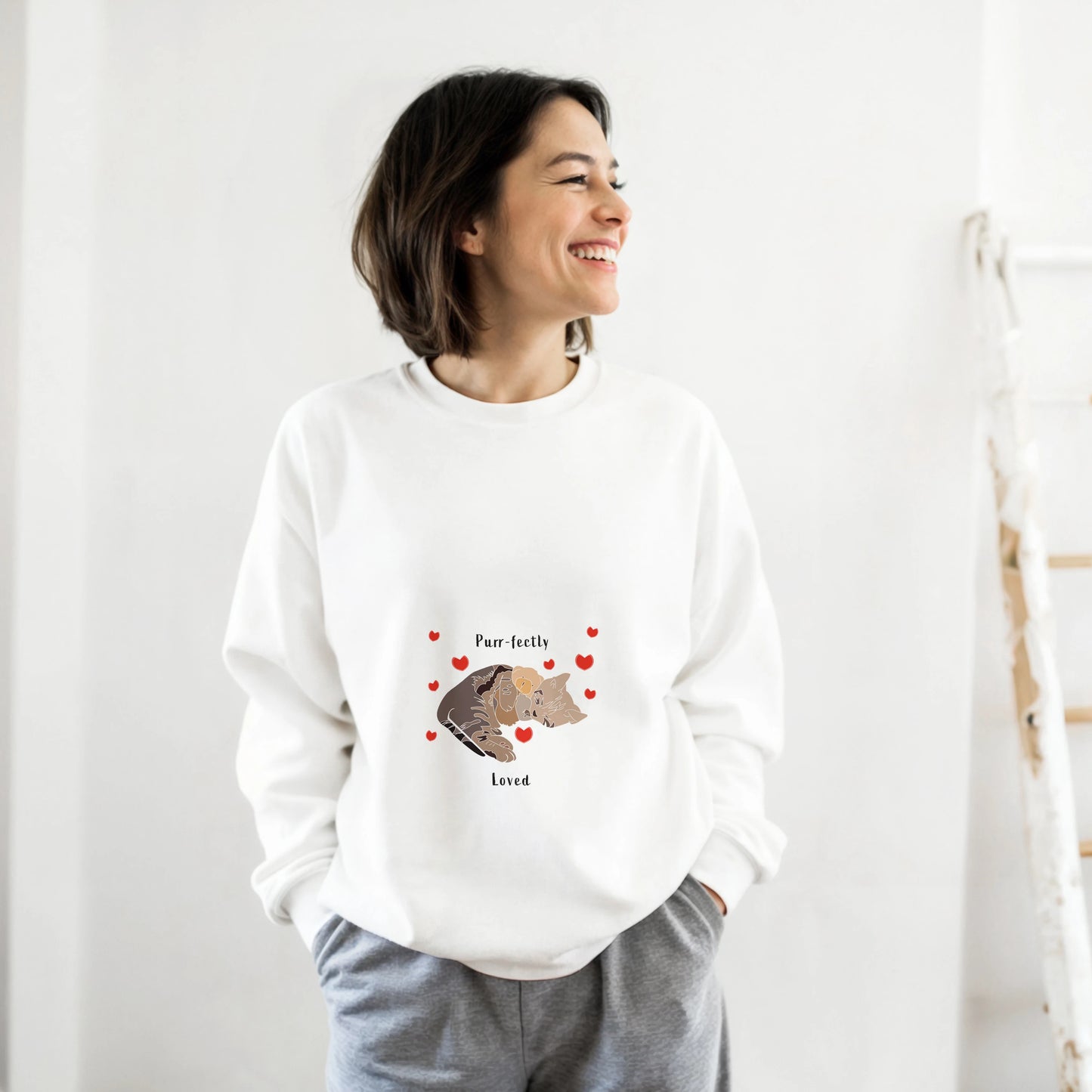 Purr-fectly Loved Kitten Sweatshirt