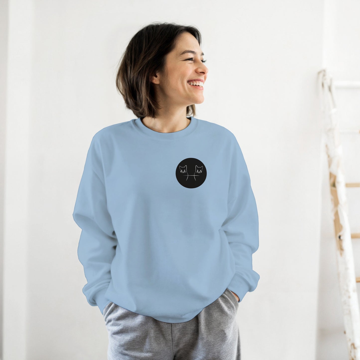 Pisces StarDust Kitty Sweatshirt - Zodiac Cat Design