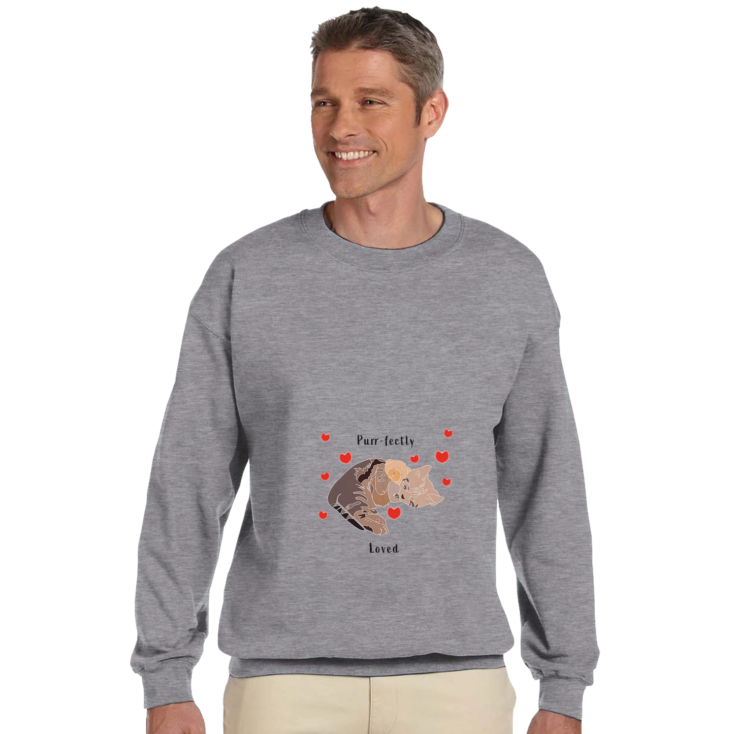 Purr-fectly Loved Kitten Sweatshirt
