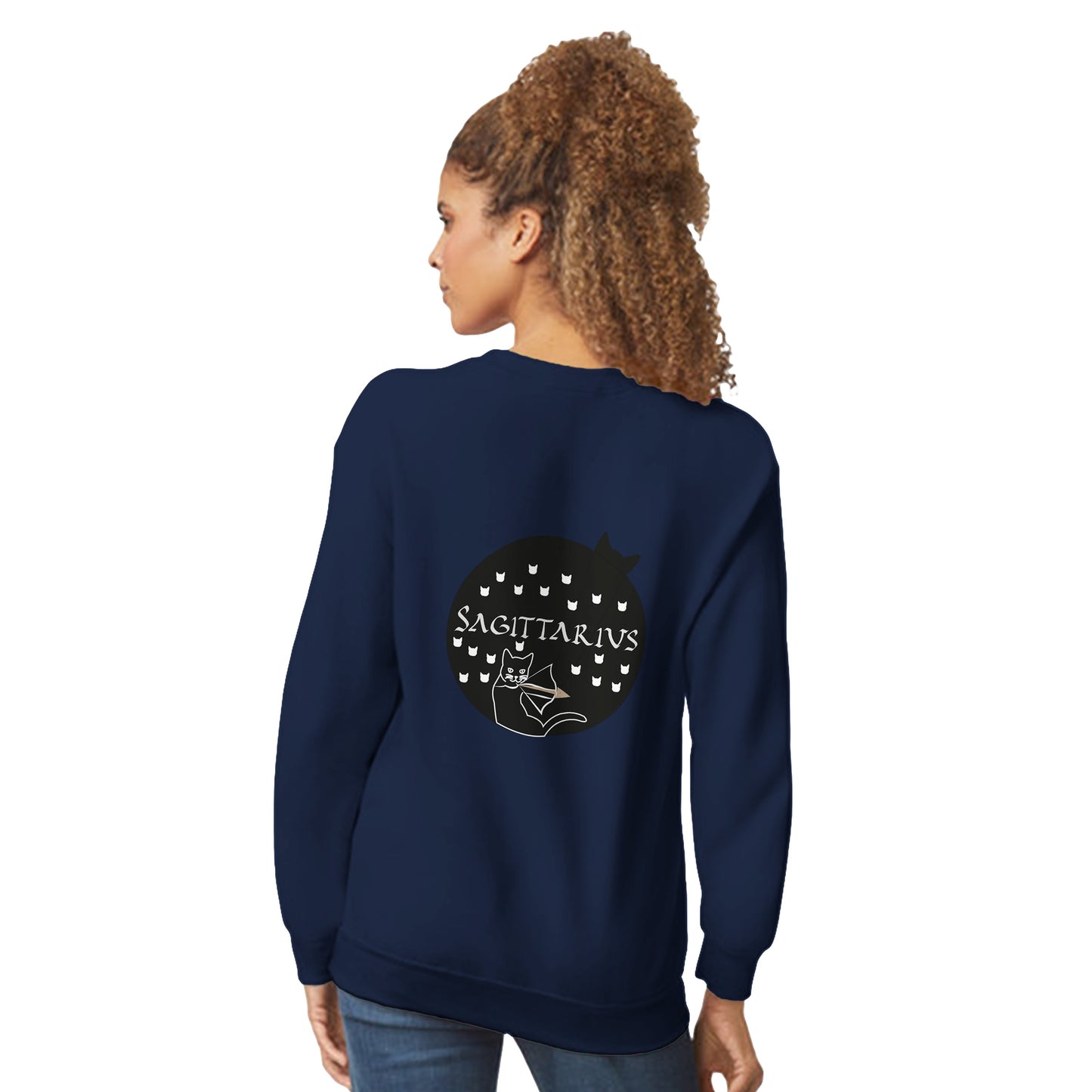 Sagittarius StarDust Kitty Sweatshirt - Zodiac Cat Design